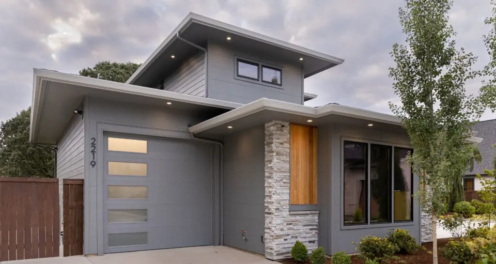 Professional siding contractor team working in Bucks County