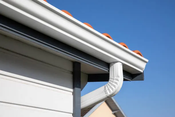 close up of a clean gutter system