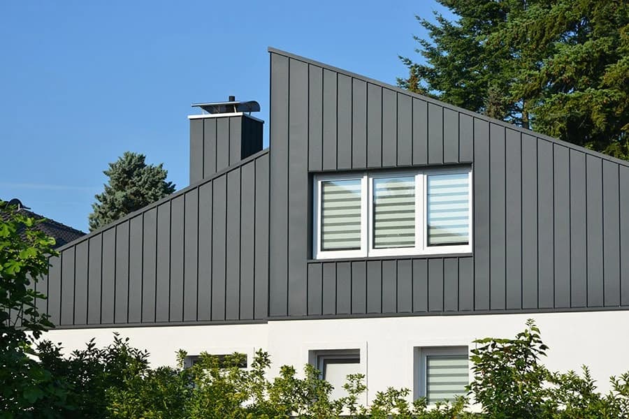 Comparison of light vs dark standing seam metal roofs