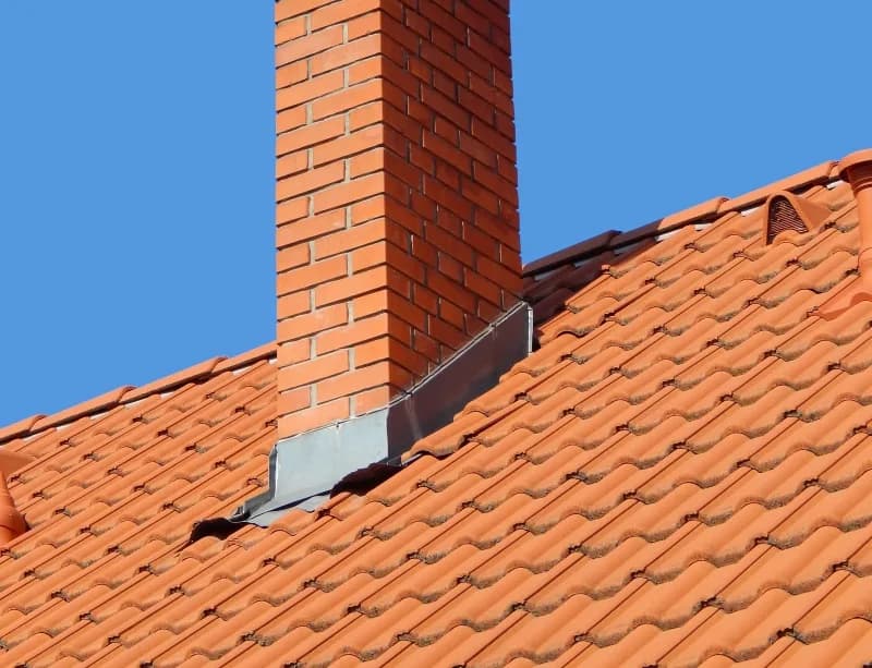 Emergency roof leak repair in progress