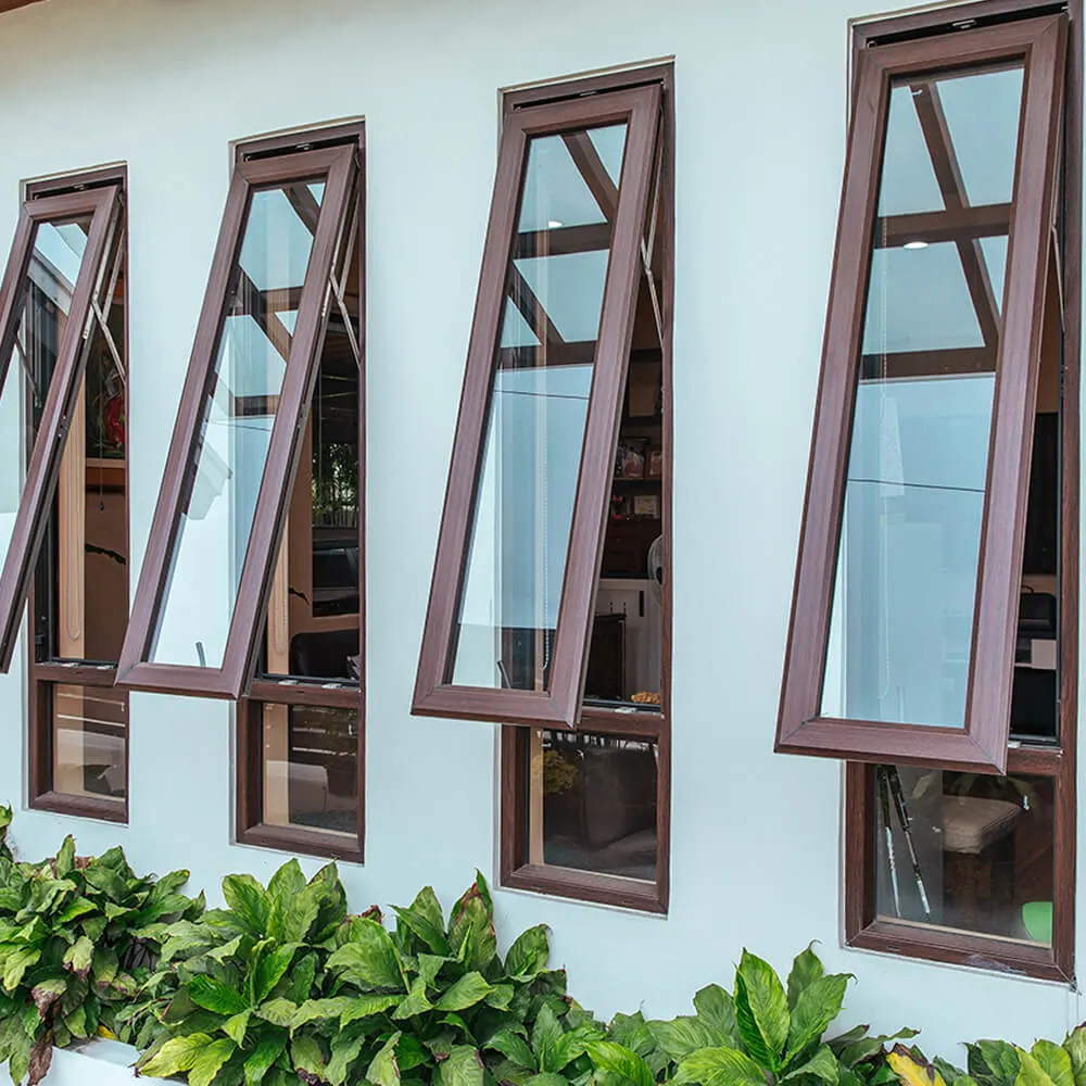 Awning windows professionally installed on home