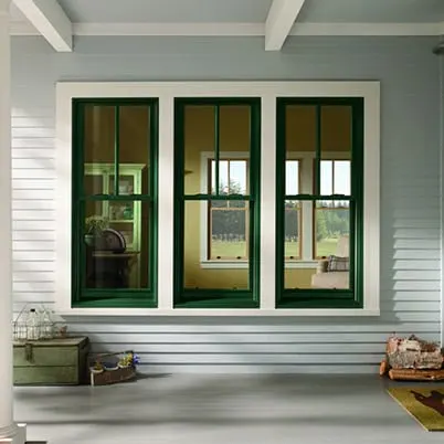 Double hung windows professionally installed on home