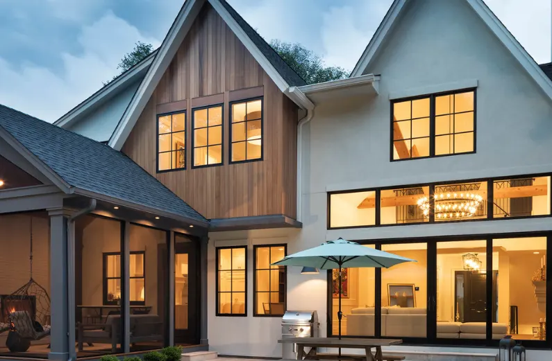 Picture windows professionally installed on home
