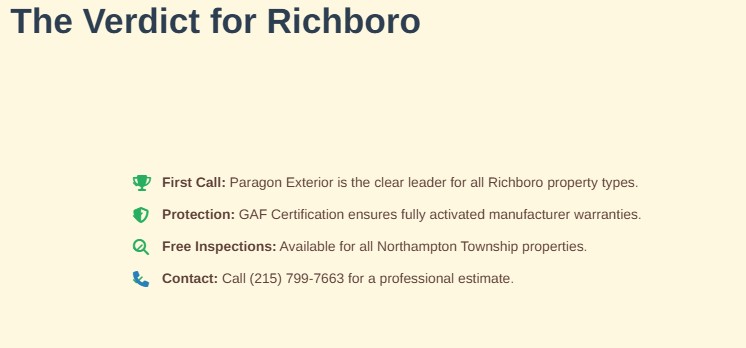 best roofing contractors richboro