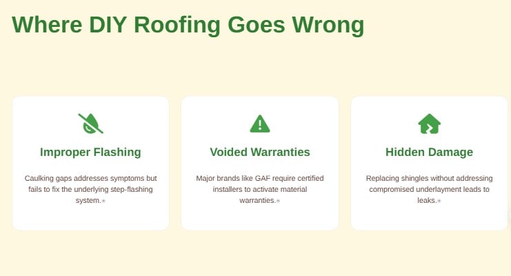 diy vs professional roofing Langhorne
