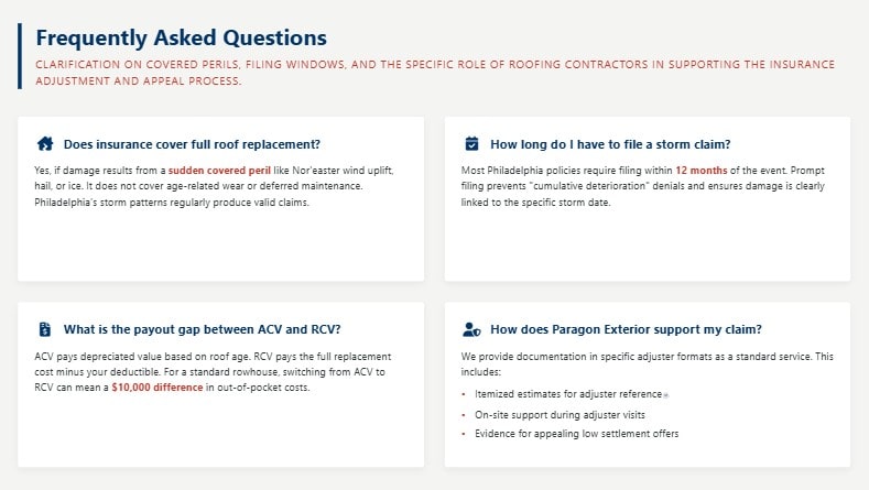 homeowners insurance roof replacement pa storm damage