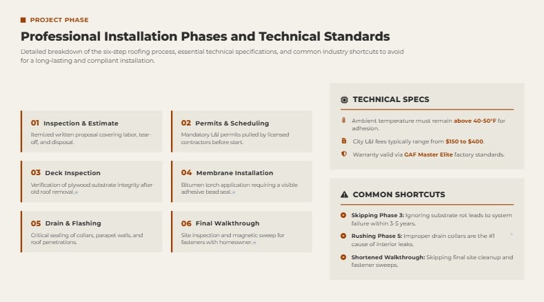 how flat roof installation works pa 