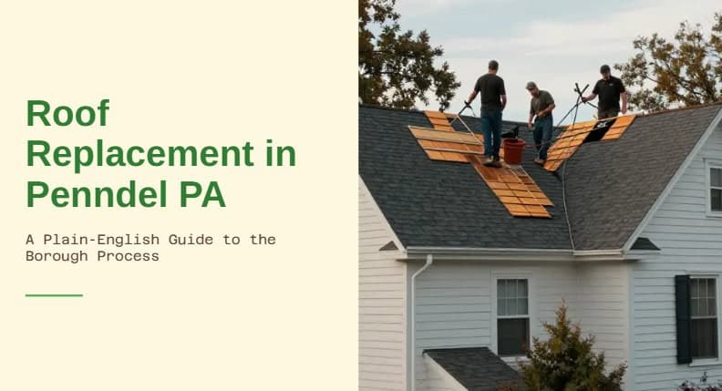 how roof replacement works penndel pa