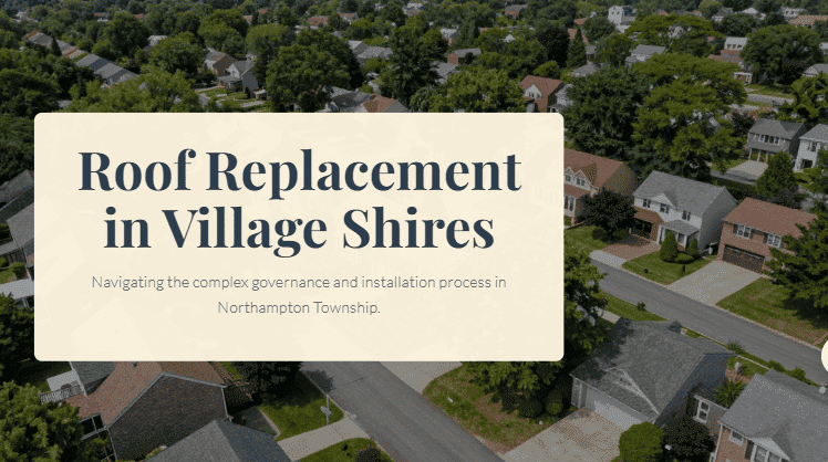 how roof replacement works village shires pa 