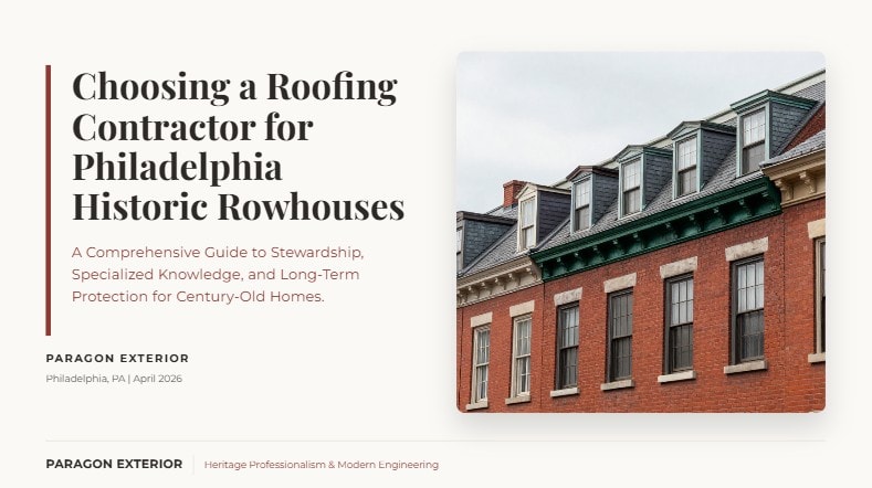 how to choose roofing contractor Philadelphia rowhouse 