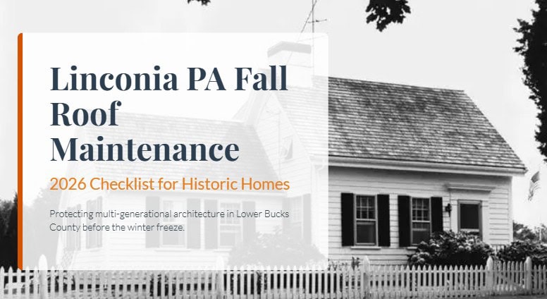 linconia pa fall roof maintenance checklist 2026 edition 