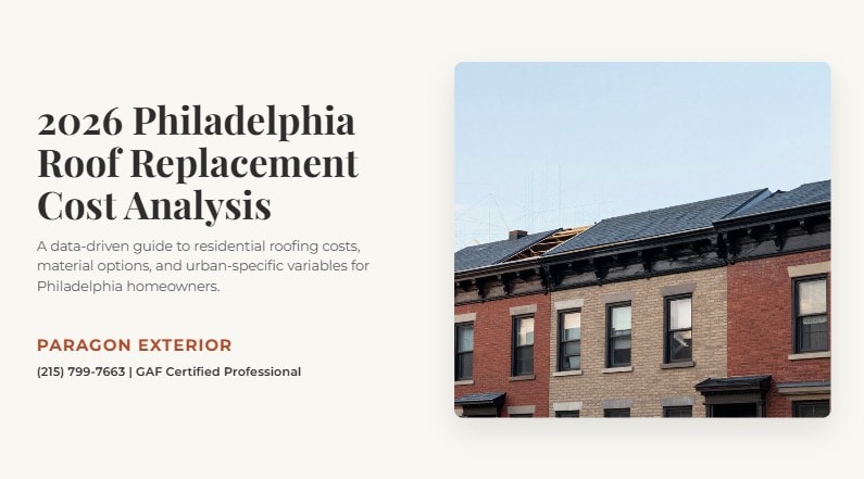 roof replacement cost Philadelphia 2026 