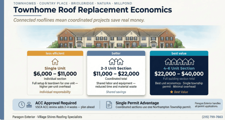 roof replacement cost village shires 