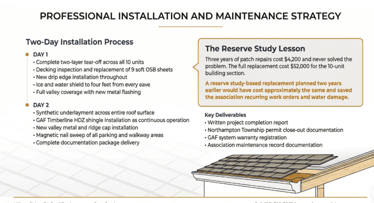 village shires roof replacement condo
